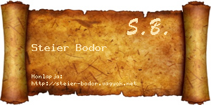 Steier Bodor névjegykártya